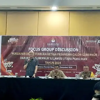 KPU Sulut Gelar FGD Persiapan Debat Pamungkas Paslon Cagub dan Cawagub Sulut 2024