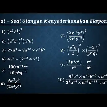 35 Contoh Soal Eksponen Kelas 10 SMA, dengan Jawaban dan Penyelesaiannya