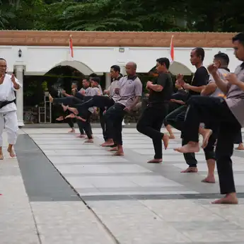 Pj Gubernur Sulsel Pimpin Latihan Karate, Ajak ASN dan Satpol PP Jaga Stamina