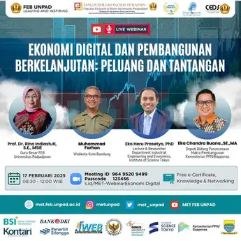 Webinar MET UNPAD: Tantangan dan Perkembangan Digital dalam Ekonomi 