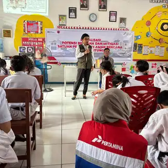 Pertamina Sulawesi Edukasi Siswa di Bitung Pentingnya Mitigasi Bencana