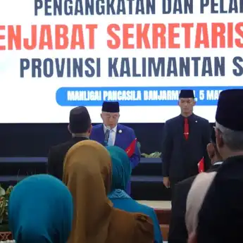 Lantik M. Syarifuddin Sebagai Pj Sekdaprov Kalsel, Muhidin: Kami Akan Bekerja Bersama