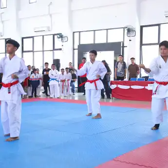 500 Peserta Ramaikan Kejuaraan Karate Harukaze Open Piala Bergilir Wali Kota Palembang