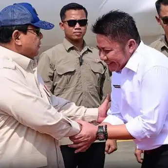 Presiden RI Prabowo Subianto Lakukan Kunjungan Kerja ke Sumatera Selatan, Disambut Gubernur Herman Deru