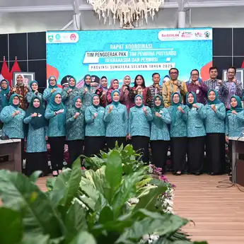 Rakor TP PKK Sumsel 2025: Feby Deru Tekankan Pentingnya Penyatuan Persepsi dan Program Unggulan