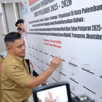 Wujudkan Pendidikan Bersih, Pemkot Palembang Teken Komitmen SPMB Bebas Pungli
