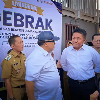 Dukung Program 3 Juta Rumah Presiden Prabowo, Gubernur Herman Deru Resmikan Gebrak di Kota Palembang