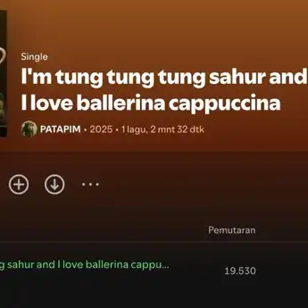 Lirik Lagu Viral Tung Tung Sahur dan Love Balerrina Cappucina