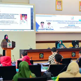 Wagub Sulsel Buka Rakor TPPS 2025, Dorong Kolaborasi Lintas Sektor Tekan Stunting