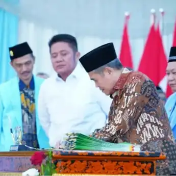 Wakil Bupati Ogan Ilir Hadiri Pelantikan DPW BKPRMI Sumsel 2025–2030 di Griya Agung Palembang