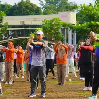Pemkot Prabumulih Gelar Senam Pagi Bersama di Stadion Talang Jimar, Wujudkan Gaya Hidup Sehat dan Aktif