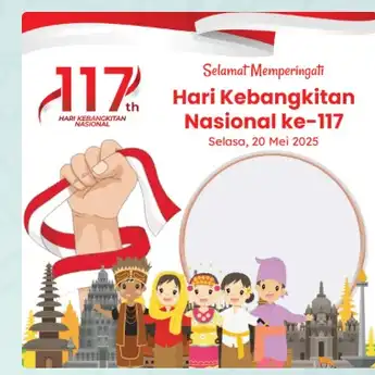 30 Twibbon Hari Kebangkitan Nasional (Harkitnas) 2025, Desain Menarik