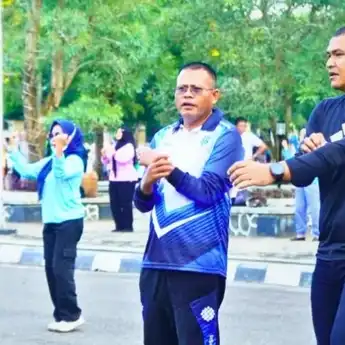 Senam Pagi Bersama di Pemkot Prabumulih: Upaya Tingkatkan Kebugaran ASN dan Bangun Budaya Kerja Sehat