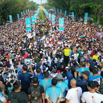 Meriah! Gubernur Sulsel Lepas Ribuan Peserta Fun Run dan Gerakan Anti Mager di Luwu Timur