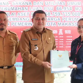 Wali Kota Makassar Terima PSU Senilai Rp168,7 Miliar dari Tujuh Pengembang