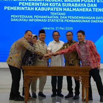 Surabaya Jadi Pilot Project Data Pembangunan Nasional, Mendagri Apresiasi Langkah Wali Kota Eri