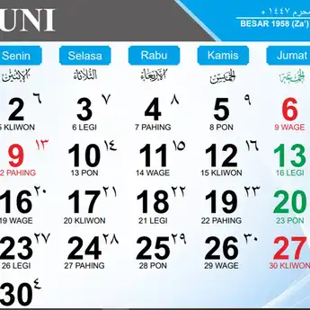 Daftar Tanggal Merah Juni 2025, Ada 3 Tanggal Merah dan 1 Hari Cuti Bersama