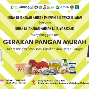 Pemprov Sulsel Gelar Gerakan Pangan Murah di Tallo, Tawarkan Bahan Pokok dengan Harga Terjangkau