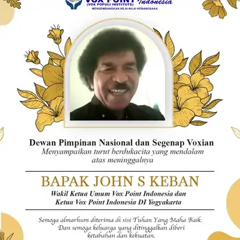 Vox Point Indonesia Berduka, Wakil Ketua Umum John S. Keban Meninggal Dunia