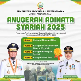 Sulsel Borong 4 Penghargaan di Anugerah Adinata Syariah 2025