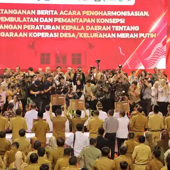 Gubernur Sumsel Hadiri Peluncuran Koperasi Merah Putih: 91% Desa/Kelurahan Sudah Lakukan Musdessus