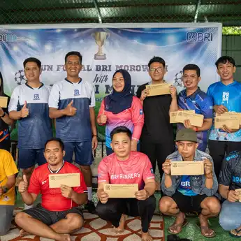 Jalin Keakraban Pekerja, BRI BO Morowali Gelar Fun Futsal bersama RCEO Region 16 Manado