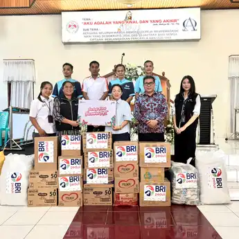 BRI Group Peduli Serahkan Bantuan CSR ke GMIM El Elyon Malalayang Manado