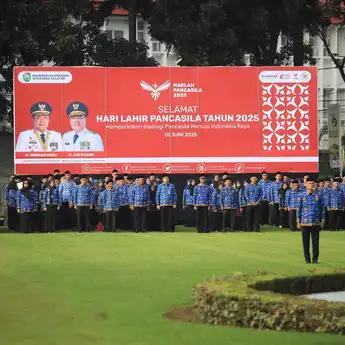 Sekda Sumsel Pimpin Upacara Hari Lahir Pancasila, Ajak Masyarakat Amalkan Nilai Luhur Bangsa