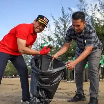 Wabup PPU Pimpin Gerakan Aksi Bersih Berhasil Kumpulkan 568 Kg Sampah