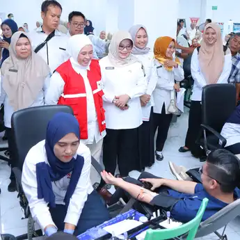 PMI Palembang Bersama Dinkes Sukses Hasilkan 240 Kantong Darah dalam Satu Hari