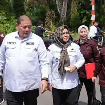 Kades Lubuk Raman Sambut Tim Verifikasi Lomba Desa Tingkat Provinsi Bersama Wabup Sumarni