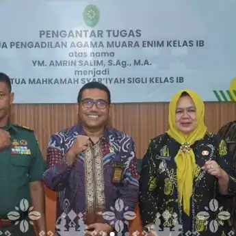 Wabup Sumarni Apresiasi Kinerja Amrin Salim Selama Pimpin Pengadilan Agama Muara Enim