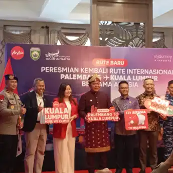 Gubernur Herman Deru Buka Rute Penerbangan Baru: Palembang - Kuala Lumpur via AirAsia
