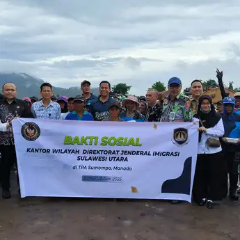 Usung Tema Berbagi Kasih Menguatkan Negeri, Kanwil Ditjenim Sulut Laksanakan Bakti Sosial