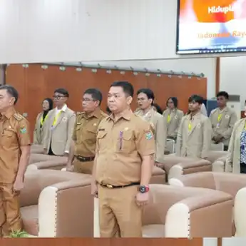 Sekda Yulius Sambut 29 Mahasiswa KKN-PPM UGM di Muara Enim