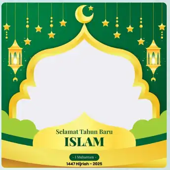 20 Twibbon Tahun Baru Islam 2025, 1 Muharram 1447 H dengan Desain Menarik