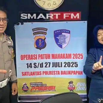Kasatlantas Polresta Balikpapan Kunjungi Smart FM Balikpapan