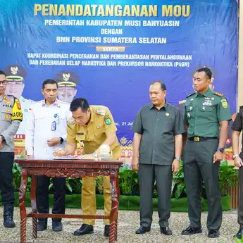 Pemkab Muba dan BNN Sumsel Teken MoU untuk Perangi Narkoba