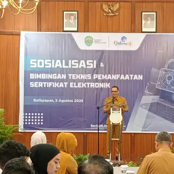 Optimalkan Tanda Tangan Elektronik, Diskominfo Kaltim Gelar Sosialisasi & Bimtek Sertifikat Elektronik