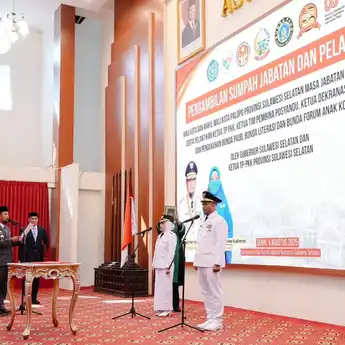 Gubernur Sulsel Lantik Wali Kota dan Wakil Wali Kota Palopo Periode 2025–2030
