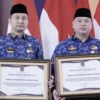 Kanwil Ditjenim Sulut Raih Penghargaan Sebagai Kanwil Pembina Satuan Kerja Dengan Capaian Rencana Aksi Reformasi Birokrasi Teroptimal di Lingkungan  Kementerian Imipas