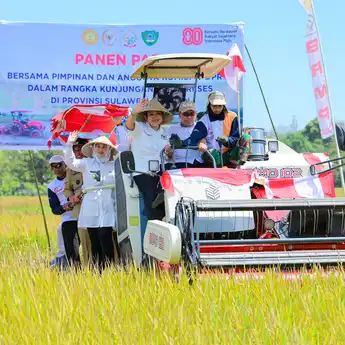 Sulsel Catat Surplus 1,21 Juta Ton Beras, Komisi IV DPR RI Panen Raya di Maros