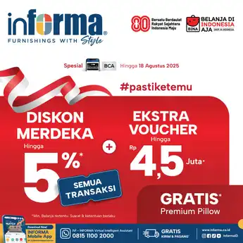 Bangga Produk Lokal! Informa Rayakan 21 Tahun dengan Promo Spesial HUT RI