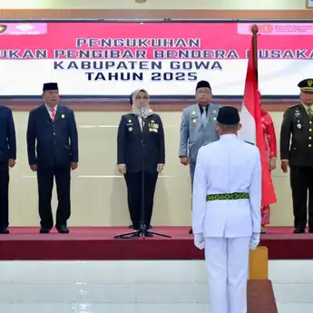 Bupati Husniah Kukuhkan 70 Anggota Paskibraka Gowa