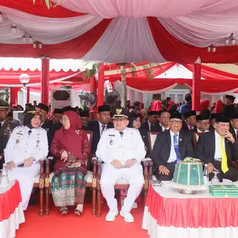 Wali Kota dan Wawali Makassar Hadiri Upacara Kemerdekaan di Rujab Gubernur Sulsel