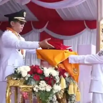Upacara HUT Kemerdekaan RI di Balikpapan Berjalan Khidmat