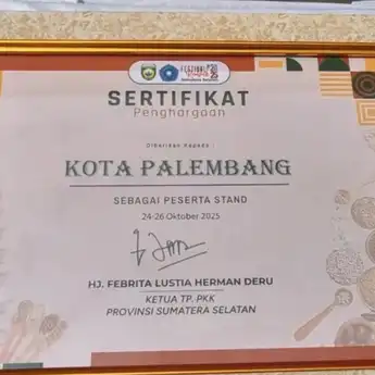Ketua TP PKK Palembang Apresiasi Keberhasilan Festival Rempah Sumsel 2025, Palembang Raih Penghargaan Stand Terbaik