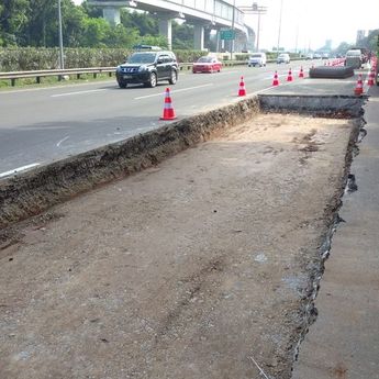  Ada Kelanjutan Perbaikan Aspal di Tol Jagorawi, Hati-hati Macet