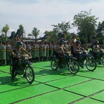 Jelang Pilkada Serentak 2020, Polres Bangka Barat Gelar Latihan Dalmas