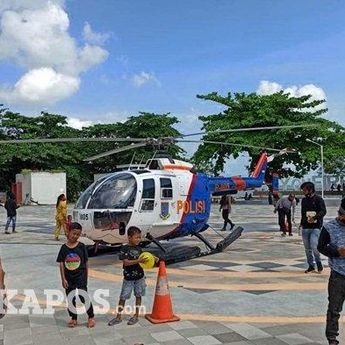 Kapolda, Danrem dan Danlanal Pantau Penertiban Perairan Sukadamai Dari Helikopter